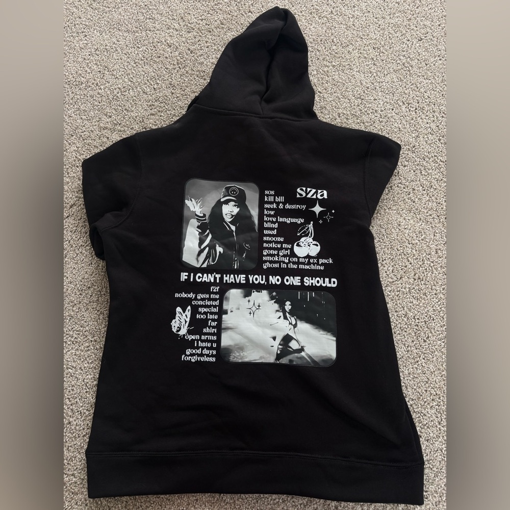 Black Graphic SZA SOS Hoodie